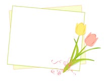 Priorità bassa dei tulipani della sorgente e del documento di nota illustrazione vettoriale Priorità bassa dei tulipani della sorgente e del documento di nota illustrazione vettoriale