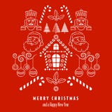 Priorità bassa di natale con gli elementi di festa royalty illustrazione gratis Priorità bassa di natale con gli elementi di festa royalty illustrazione gratis