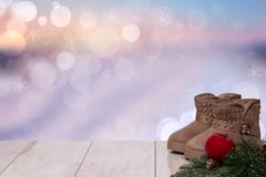 Priorità bassa di natale Decorazione di inverno di natale del piano d'appoggio indietro fotografia stock libera da diritti Priorità bassa di natale Decorazione di inverno di natale del piano d'appoggio indietro fotografia stock libera da diritti