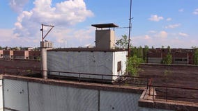 Pripyat una vista del sarcófago almacen de video Pripyat una vista del sarcófago almacen de video