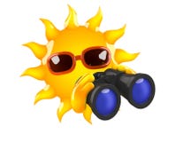 prismáticos de 3d Sun stock de ilustración prismáticos de 3d Sun stock de ilustración