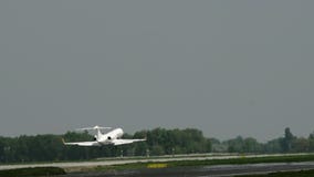 Private jetliner take off from airport