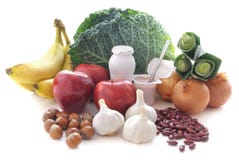Probiotic (prebiotic) foods bantar arkivbilder Probiotic (prebiotic) foods bantar arkivbilder