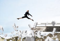 Problemen en moeilijkheden die concept overwinnen stock foto Problemen en moeilijkheden die concept overwinnen stock foto
