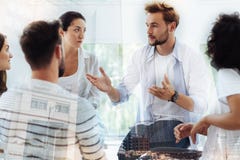 Group of friends visiting psychologist royalty free stock images Group of friends visiting psychologist royalty free stock images