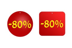 80 procent från röda klistermärkear på en vit bakgrund rabatter och försäljningar, ferier och utbildning vektor illustrationer 80 procent från röda klistermärkear på en vit bakgrund rabatter och försäljningar, ferier och utbildning vektor illustrationer