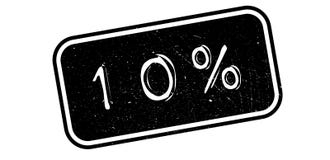 10 procent rubber stämpel Royaltyfri Foto 10 procent rubber stämpel Royaltyfri Foto