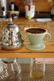 Process of dripping coffee on stand Royalty Free Stock Photos Process of dripping coffee on stand Royalty Free Stock Photos