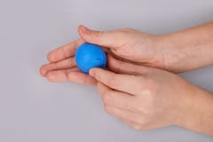 The process of play dough modeling, the child`s hands sculpt figures. royalty free stock photo The process of play dough modeling, the child`s hands sculpt figures. royalty free stock photo