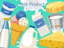 Prodotti lattier-caseario o illustrazione di vettore dell'insieme del latte Fresco, qualità, insegna dell'alimento biologico, man illustrazione vettoriale Prodotti lattier-caseario o illustrazione di vettore dell'insieme del latte Fresco, qualità, insegna dell'alimento biologico, man illustrazione vettoriale