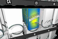 Product Marketing de Machine van de Verkoopsnack adverteert vector illustratie Product Marketing de Machine van de Verkoopsnack adverteert vector illustratie