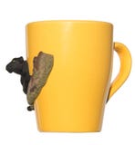 Black Panther on the mug stock image Black Panther on the mug stock image