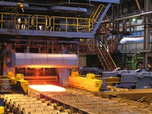 Production of the steel sheet. Royalty Free Stock Photo Production of the steel sheet. Royalty Free Stock Photo