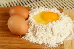 Products For Homebaked Eggs And Flour Royalty Free Stock Images