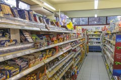 Products on store shelves royalty free stock photo Products on store shelves royalty free stock photo