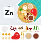 Produkty z witaminy Zn ilustracji Produkty z witaminy Zn ilustracji