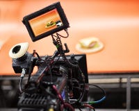 Professional digital video camera. royalty free stock photography Professional digital video camera. royalty free stock photography