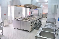 Professional Kitchen Interior Royalty Free Stock Photo Professional Kitchen Interior Royalty Free Stock Photo