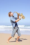 Professional saxophone player stock photo Professional saxophone player stock photo