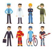 Professioni dell'uomo del fumetto Immagine Stock Professioni dell'uomo del fumetto Immagine Stock