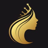 Profil d'une fille avec une couronne illustration de vecteur Profil d'une fille avec une couronne illustration de vecteur