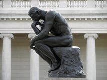 Profilo laterale del pensatore da Rodin Immagini Stock Profilo laterale del pensatore da Rodin Immagini Stock