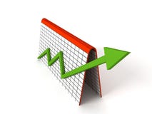 Profit Graph With Green Arrows Stock Photo Profit Graph With Green Arrows Stock Photo