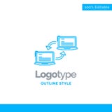 Progettazione blu di logo per il computer, collegamento, collegamento, rete, sincronizzazione illustrazione di stock Progettazione blu di logo per il computer, collegamento, collegamento, rete, sincronizzazione illustrazione di stock