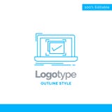 Progettazione blu di logo per il sistema, monitoraggio, lista di controllo, buona, APPROVAZIONE Bu royalty illustrazione gratis Progettazione blu di logo per il sistema, monitoraggio, lista di controllo, buona, APPROVAZIONE Bu royalty illustrazione gratis
