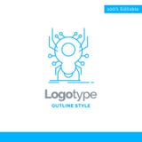 Progettazione blu di logo per l'insetto, insetto, ragno, virus, App Affare c illustrazione di stock Progettazione blu di logo per l'insetto, insetto, ragno, virus, App Affare c illustrazione di stock