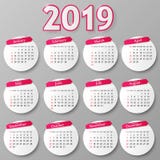 Progettazione del calendario Illustrazione di vettore royalty illustrazione gratis Progettazione del calendario Illustrazione di vettore royalty illustrazione gratis