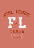 Progettazione del manifesto di emergenza di Tampa Florida della squadra di college royalty illustrazione gratis Progettazione del manifesto di emergenza di Tampa Florida della squadra di college royalty illustrazione gratis