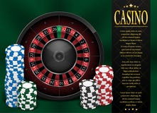 Progettazione di gioco del manifesto o dell'aletta di filatoio del casinò Modello dell'insegna del casinò con la ruota di roulett illustrazione vettoriale Progettazione di gioco del manifesto o dell'aletta di filatoio del casinò Modello dell'insegna del casinò con la ruota di roulett illustrazione vettoriale