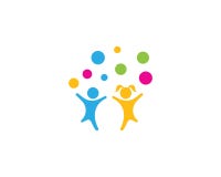 progettazione di logo del gioco dei bambini illustrazione di stock progettazione di logo del gioco dei bambini illustrazione di stock