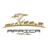 Progettazione di logo di viaggio dell'Africa illustrazione di stock Progettazione di logo di viaggio dell'Africa illustrazione di stock