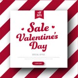 Progettazione di un'insegna quadrata da vendere il giorno del ` s del biglietto di S. Valentino illustrazione di stock Progettazione di un'insegna quadrata da vendere il giorno del ` s del biglietto di S. Valentino illustrazione di stock
