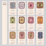 progettazione etnica del calendario da 2015 anni royalty illustrazione gratis progettazione etnica del calendario da 2015 anni royalty illustrazione gratis