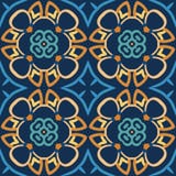 Progettazione orientale del modello senza cuciture blu Fotografie Stock Libere da Diritti Progettazione orientale del modello senza cuciture blu Fotografie Stock Libere da Diritti