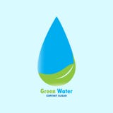 Progettazione verde di logo dell'acqua illustrazione vettoriale Progettazione verde di logo dell'acqua illustrazione vettoriale