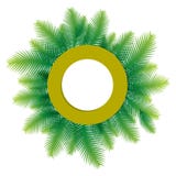 Progettazione verde di saluto della foglia della palma Fotografia Stock Progettazione verde di saluto della foglia della palma Fotografia Stock