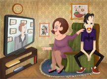 program telewizyjny o psychologii dzieci ilustracja wektor program telewizyjny o psychologii dzieci ilustracja wektor