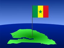 Programma del Senegal con la bandierina illustrazione vettoriale Programma del Senegal con la bandierina illustrazione vettoriale