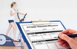Programma di forma fisica di scrittura della mano in ginnastica Programma di forma fisica di scrittura della mano in ginnastica