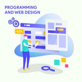Programowania i sieci projekt ilustracja wektor Programowania i sieci projekt ilustracja wektor