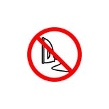 Prohibido para planchar el icono en el fondo blanco se puede utilizar para la web, logotipo, app móvil, UI UX stock de ilustración Prohibido para planchar el icono en el fondo blanco se puede utilizar para la web, logotipo, app móvil, UI UX stock de ilustración