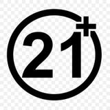 Prohibited sign, for 21 and above, at transparent effect backgrund vector illustration Prohibited sign, for 21 and above, at transparent effect backgrund vector illustration