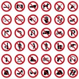 Prohibition signs stock illustration Prohibition signs stock illustration