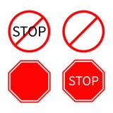 Proibição nenhum molde ajustado de advertência do sinal de estrada da parada redonda vermelha do símbolo isolado no fundo branco ilustração do vetor Proibição nenhum molde ajustado de advertência do sinal de estrada da parada redonda vermelha do símbolo isolado no fundo branco ilustração do vetor