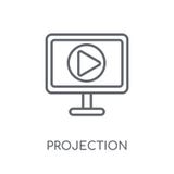 Projection linear icon. Modern outline Projection logo concept o vector illustration Projection linear icon. Modern outline Projection logo concept o vector illustration