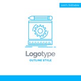 Projeto azul para o esboço, engenharia do logotipo, processo, protótipo, pro ilustração stock Projeto azul para o esboço, engenharia do logotipo, processo, protótipo, pro ilustração stock